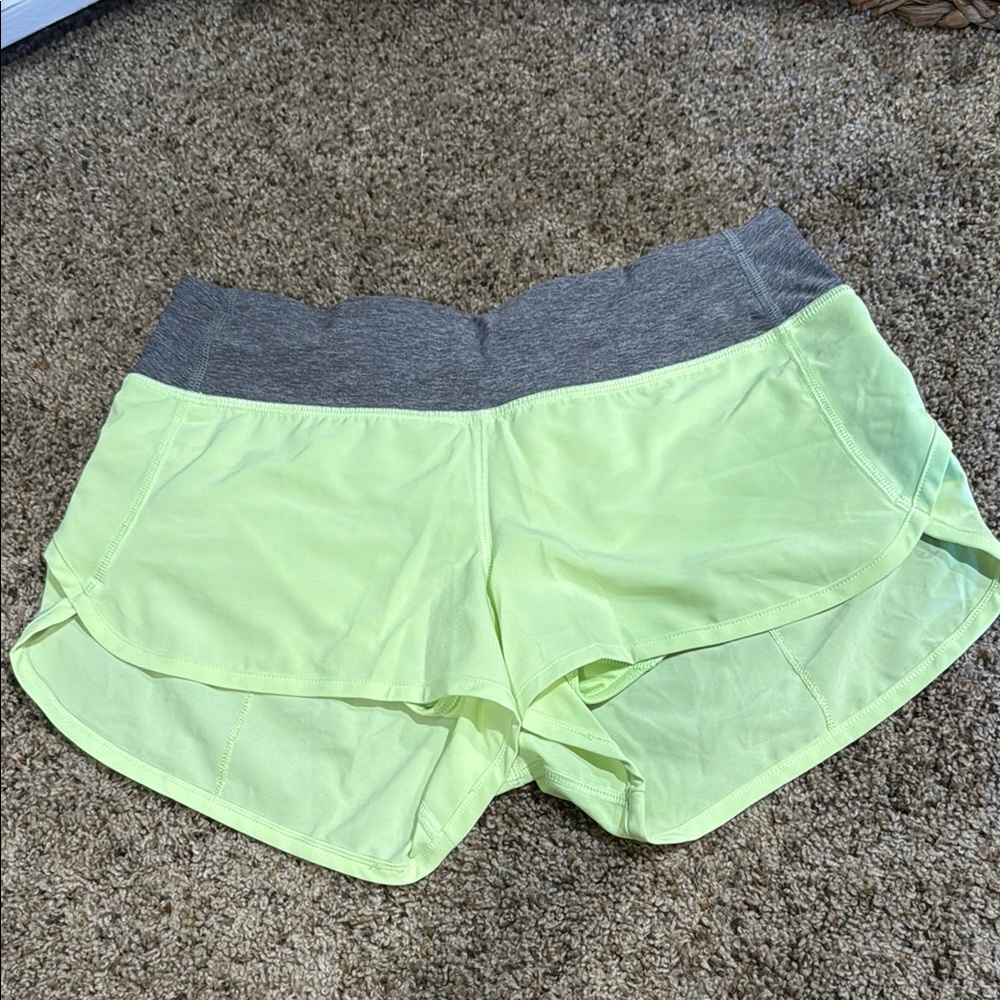 Lululemon neon speed up short size 4 like new